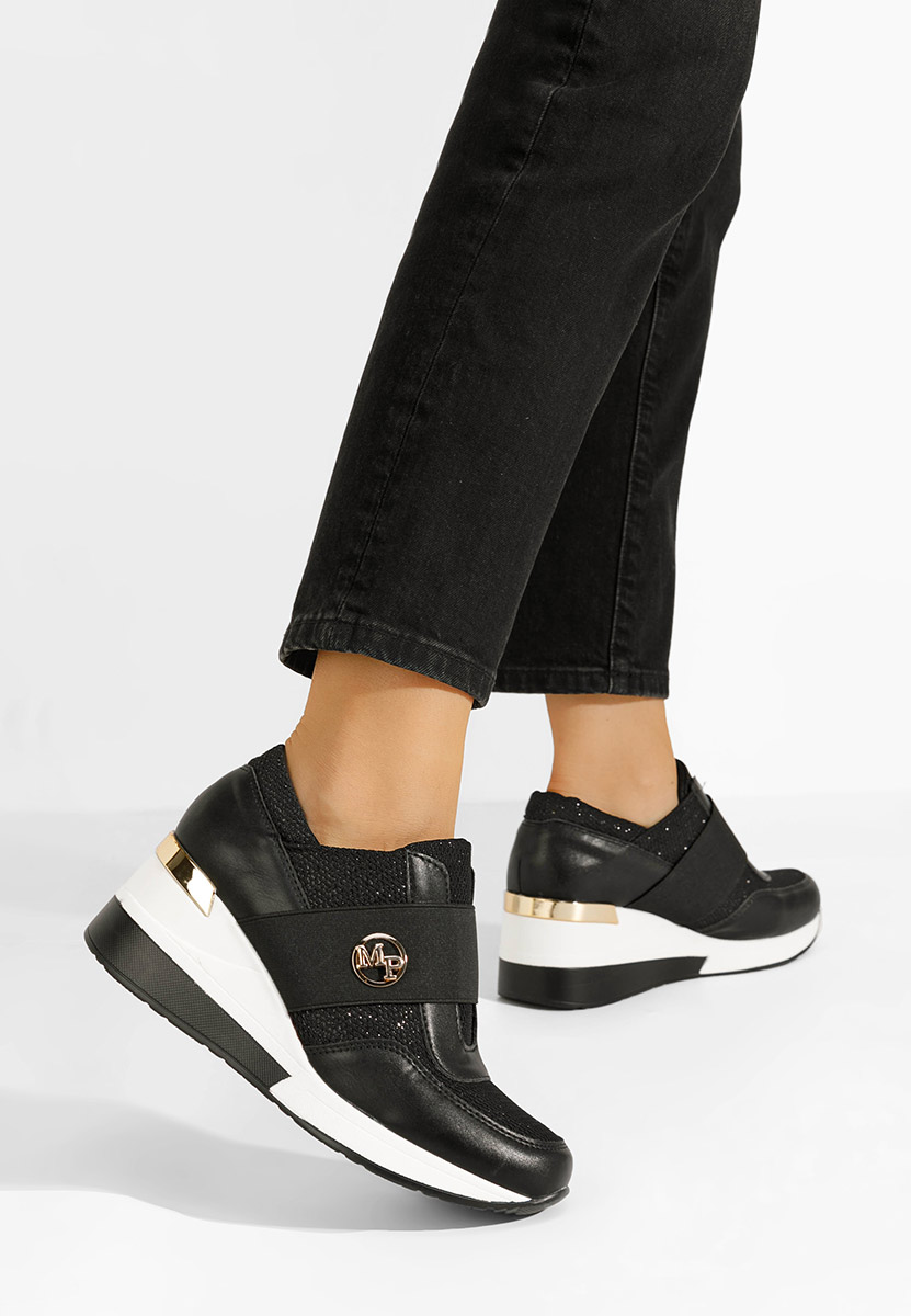Sneakers cu platforma Yolena negri