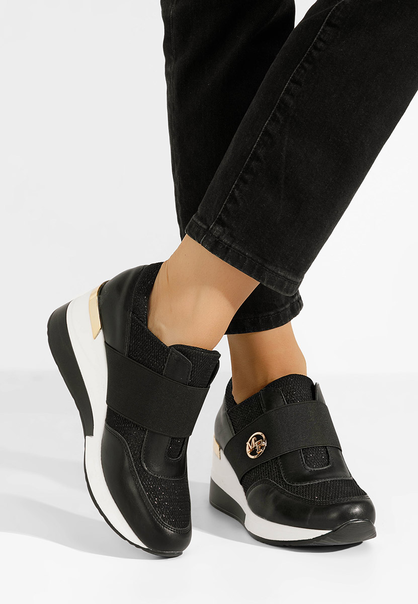 Sneakers cu platforma Yolena negri