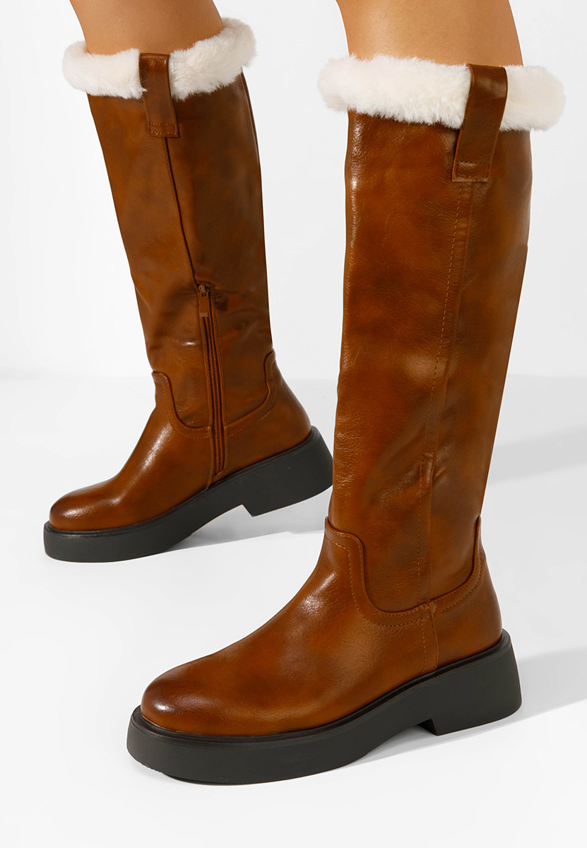 Cizme dama Kayce camel