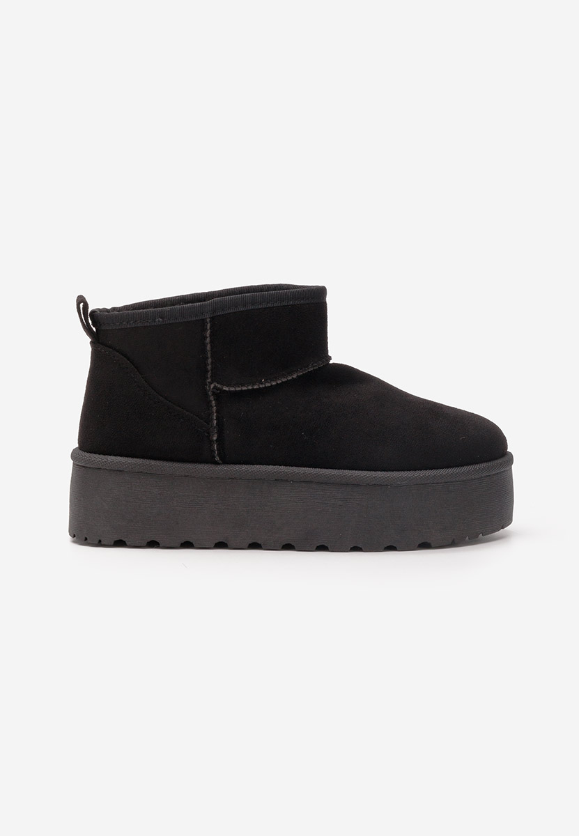 Cizme tip ugg Francene negre