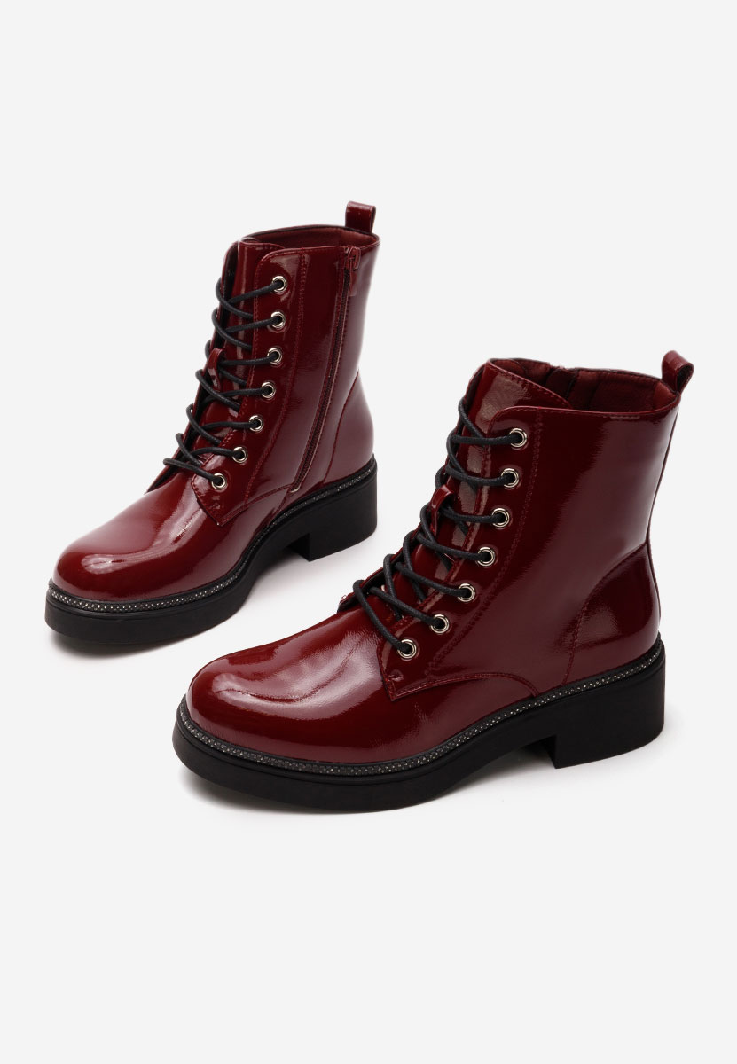 Bocanci lacuiti dama Cherise rosii