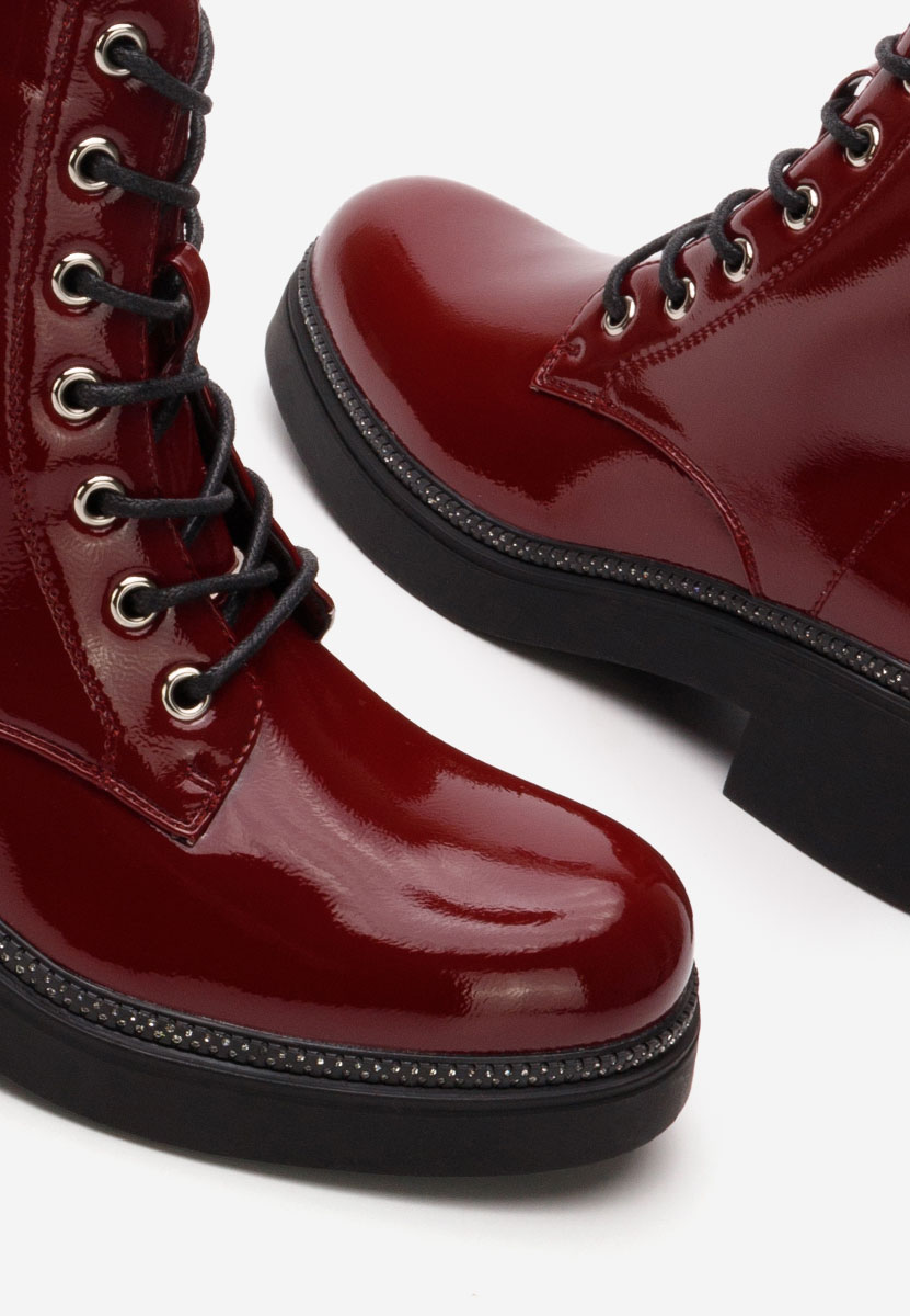 Bocanci lacuiti dama Cherise rosii