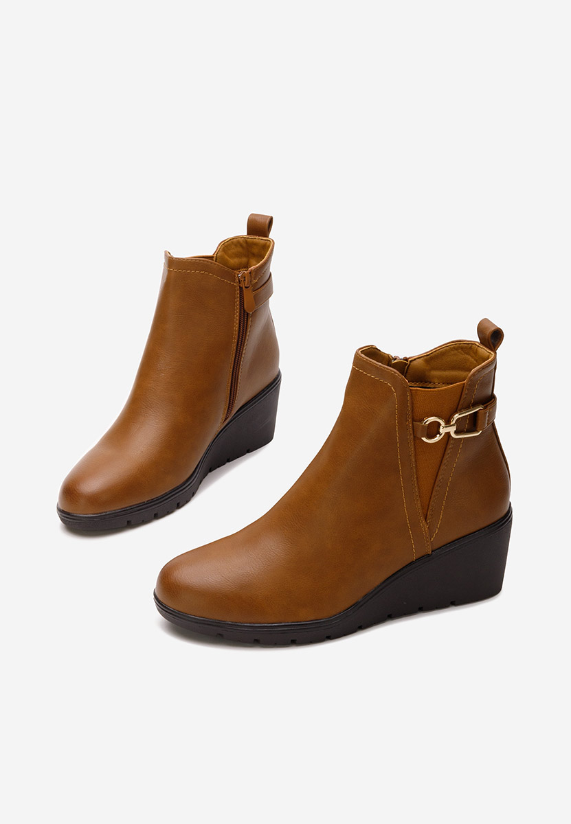 Botine cu platforma Ostara V2 camel