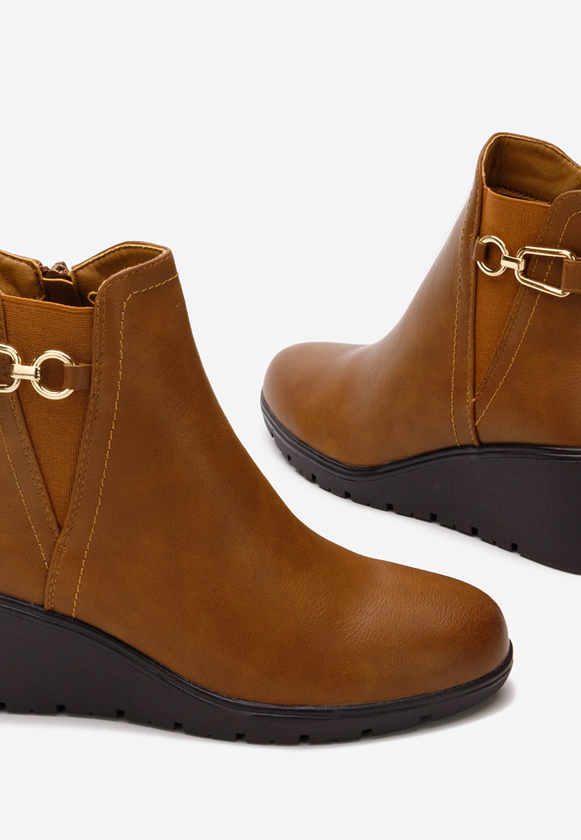 Botine cu platforma Ostara V2 camel