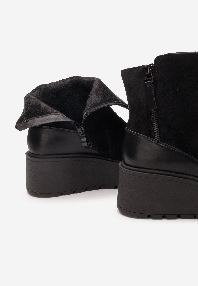 Ghete cu platformă Sarah negre