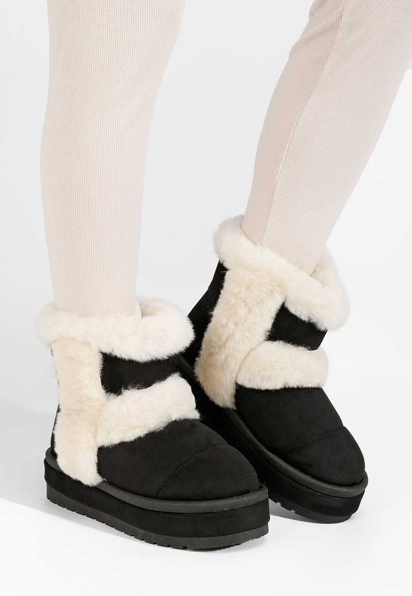 Cizme de tip ugg Tarra negre