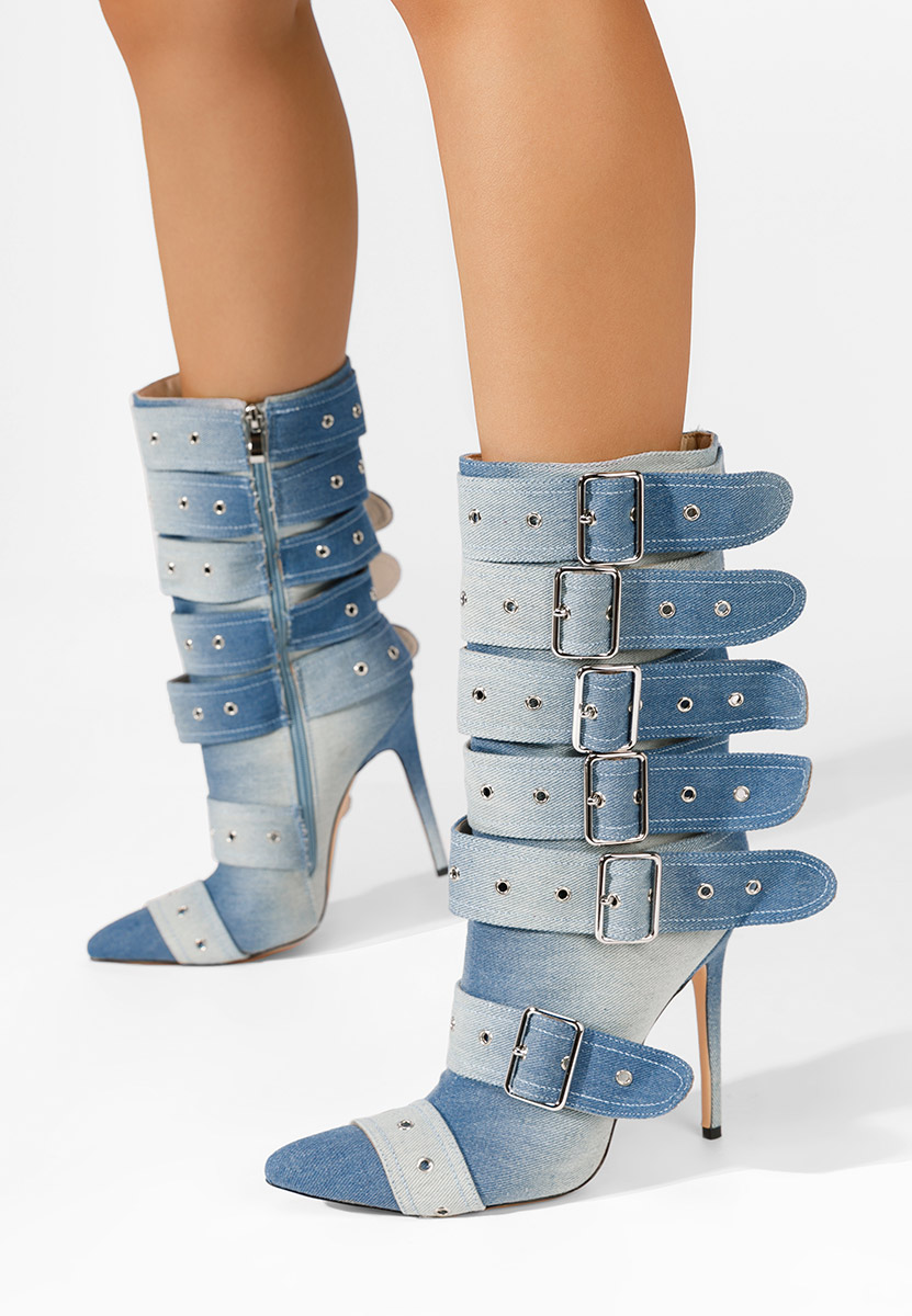 Cizme stiletto Donetta V2 denim