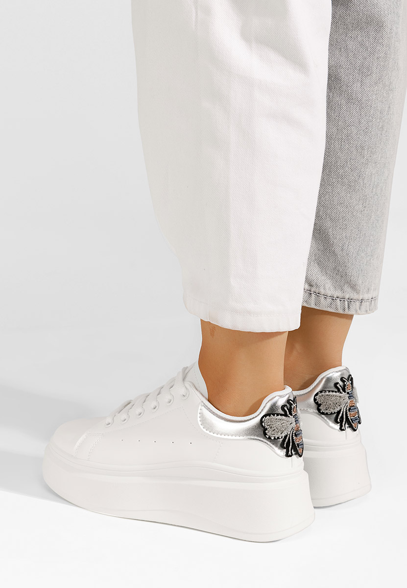 Sneakers cu platforma Marilynn argintii