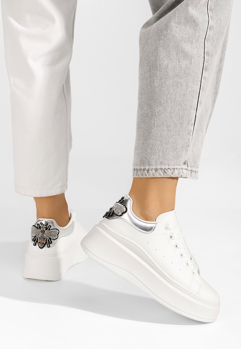 Sneakers cu platforma Marilynn argintii