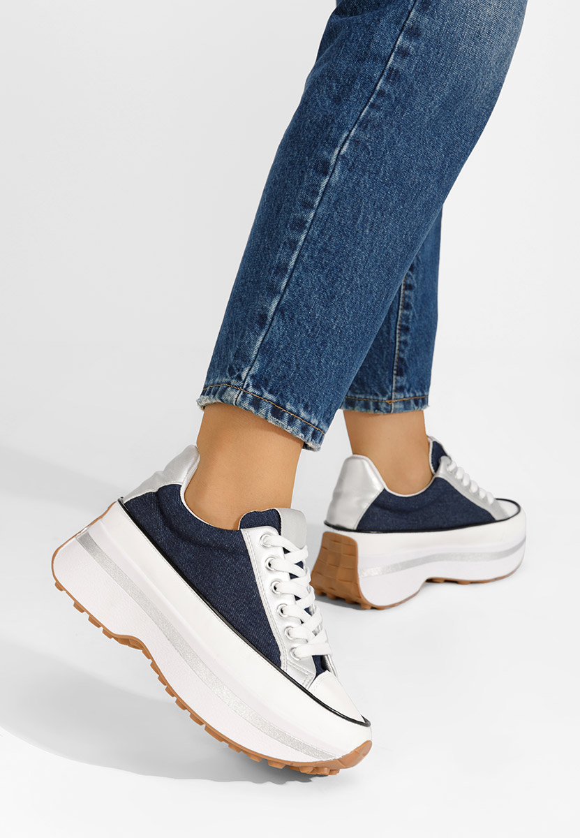 Sneakers cu platformă Lavenia denim