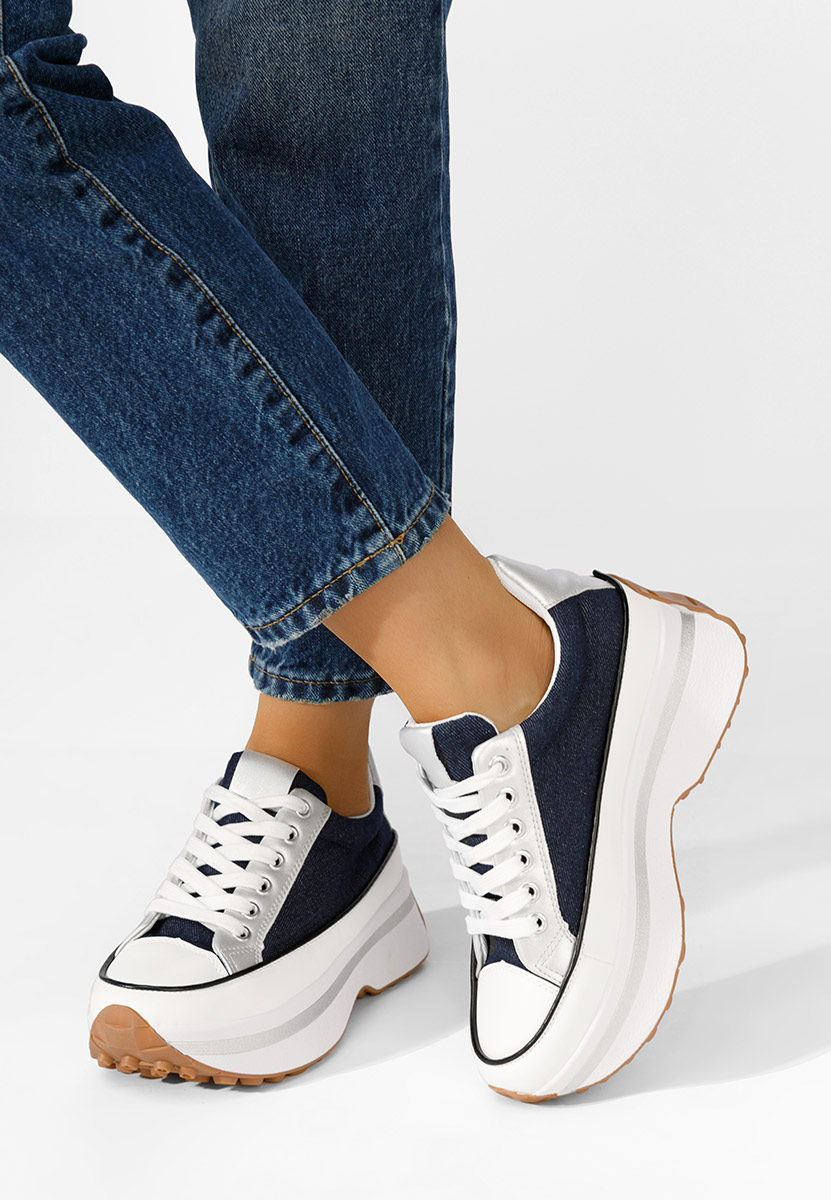 Sneakers cu platformă Lavenia denim