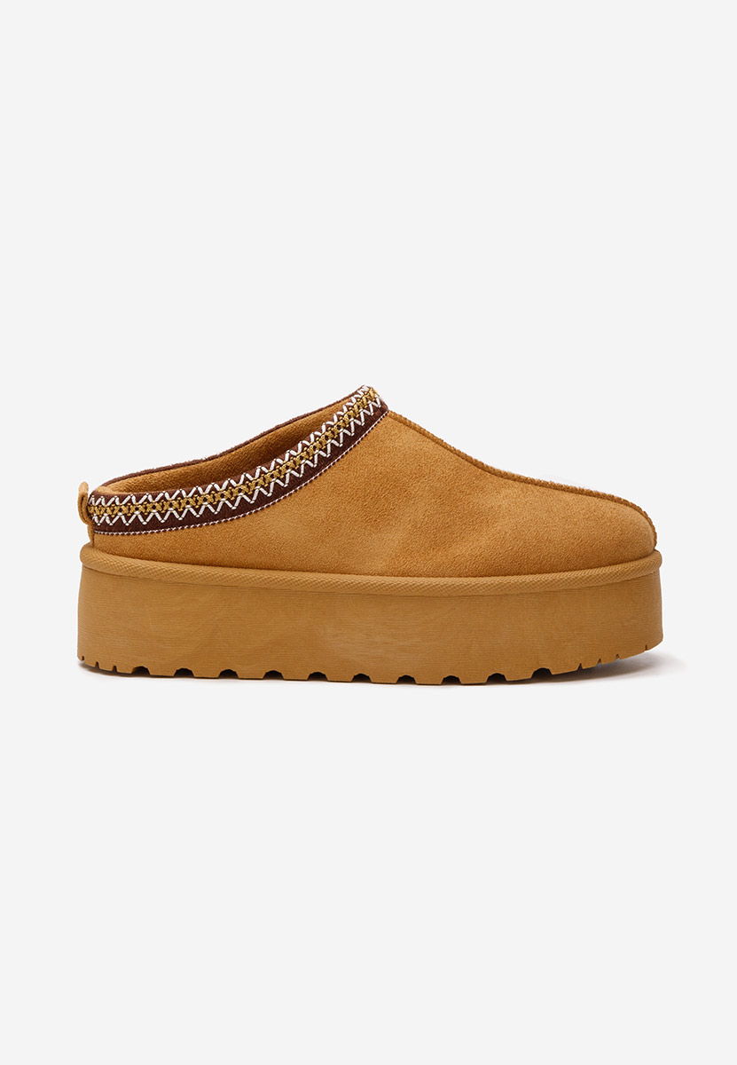 Papuci cu platformă Esmie camel