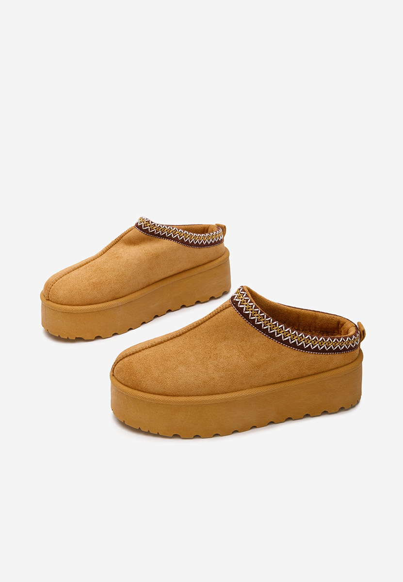 Papuci cu platformă Esmie camel