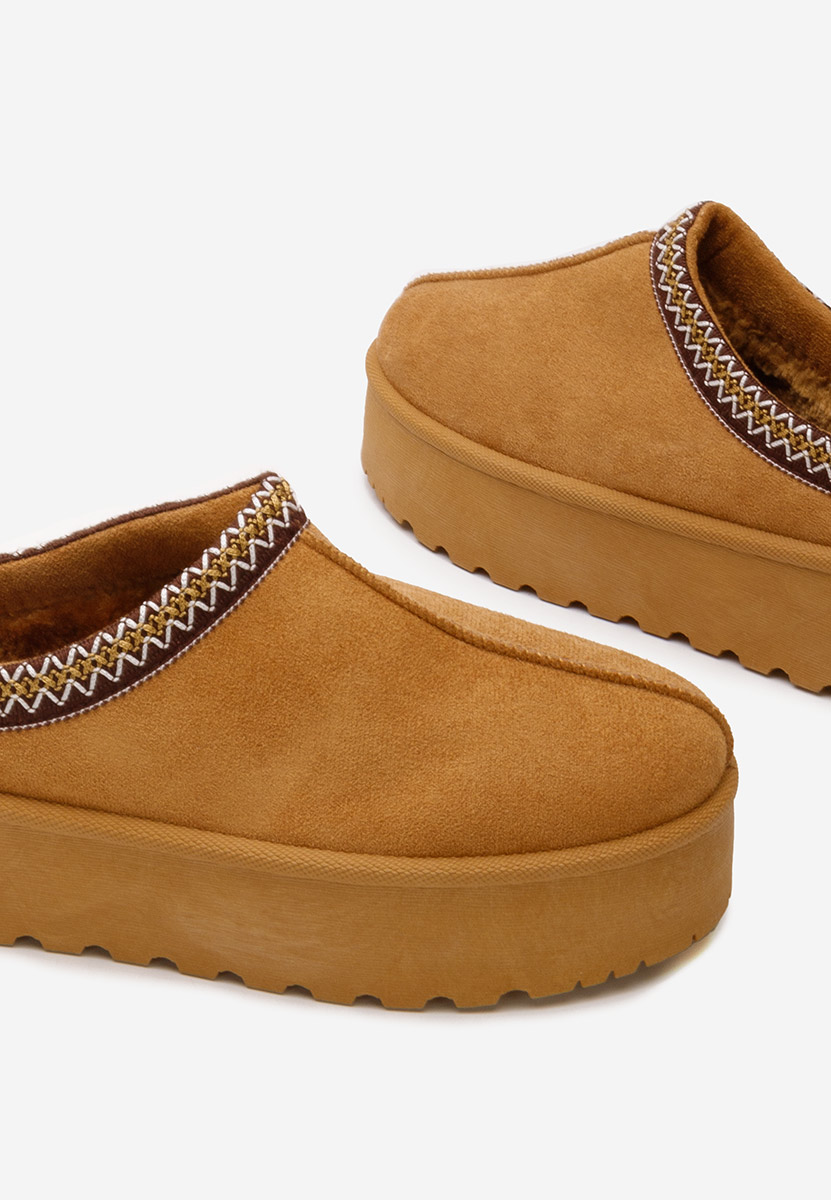 Papuci cu platformă Esmie camel