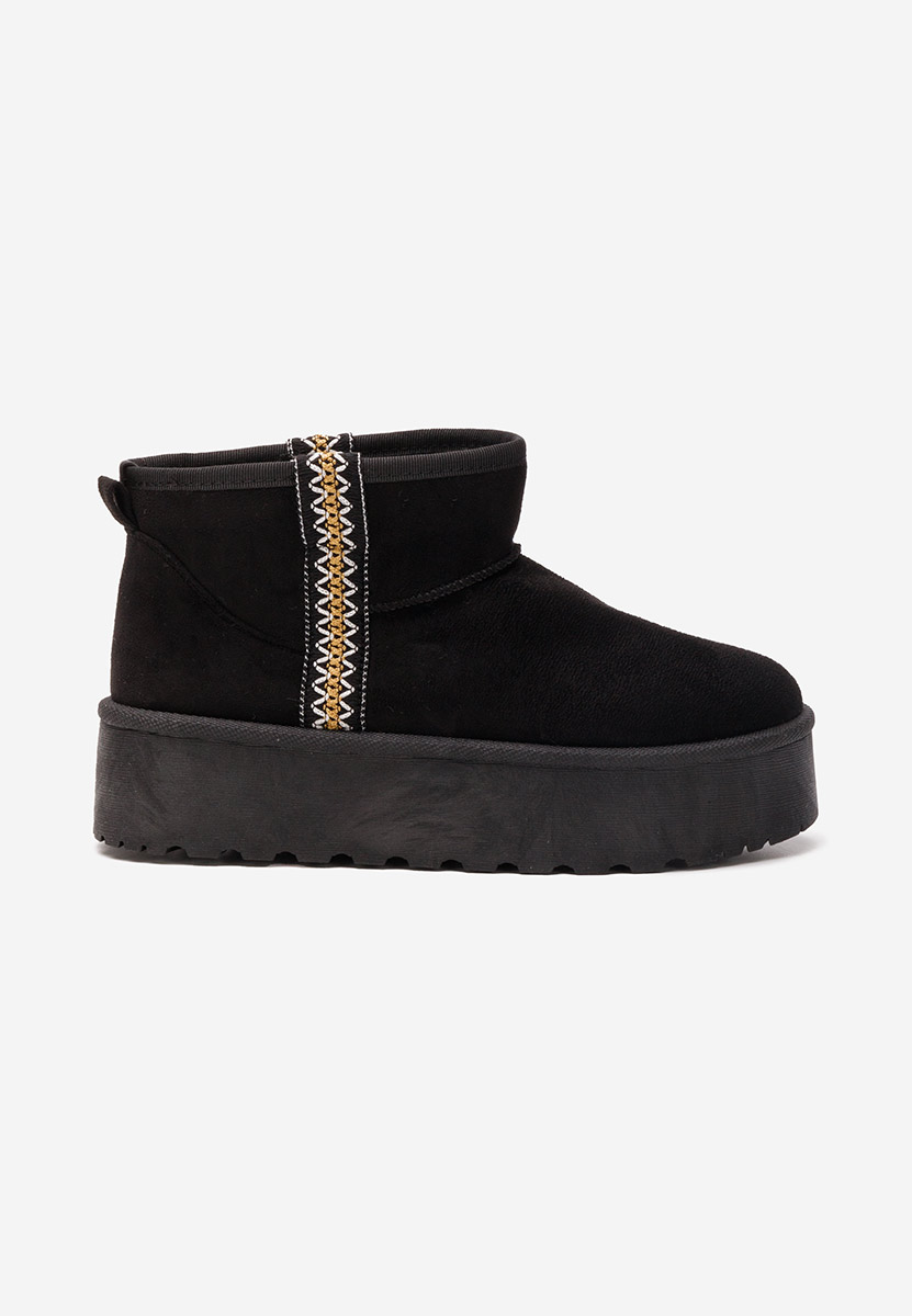 Cizme tip ugg cu platformă Liley negre