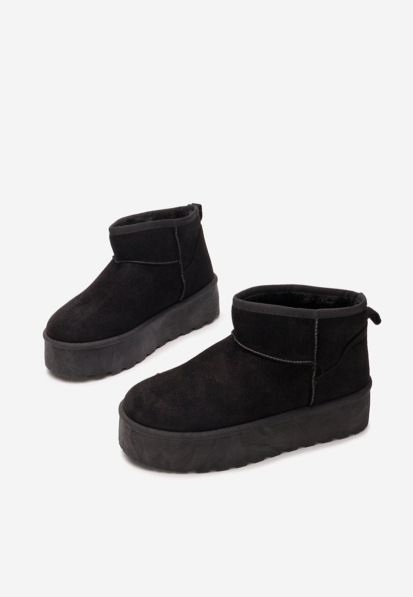 Cizme tip ugg cu platformă Lissie negre