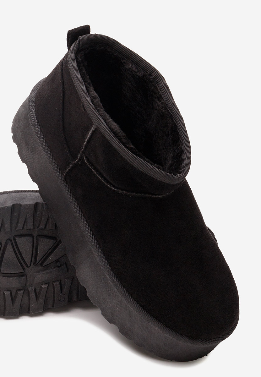 Cizme tip ugg cu platformă Lissie negre