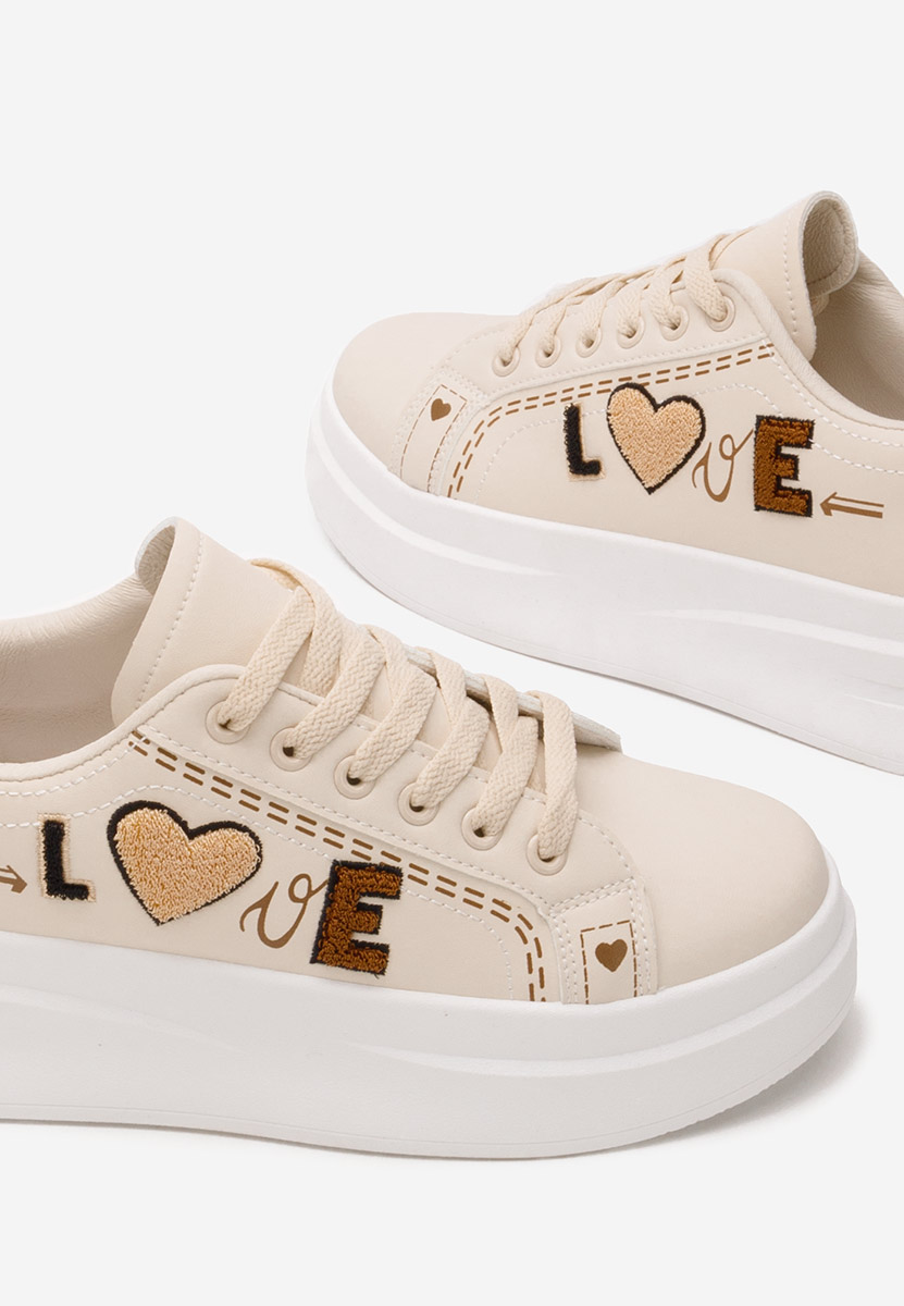 Sneakers cu platforma Stephenie bej Sneakers cu platforma Stephenie bej