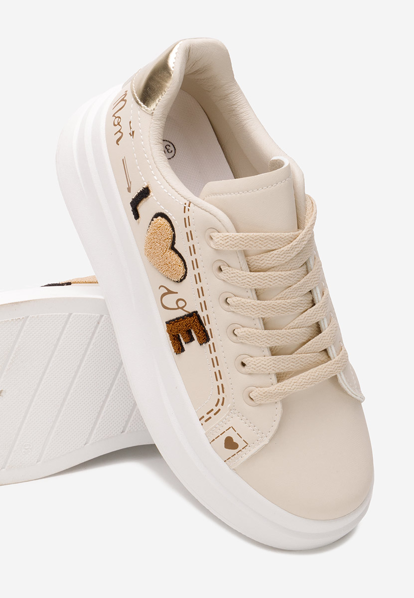 Sneakers cu platforma Stephenie bej Sneakers cu platforma Stephenie bej