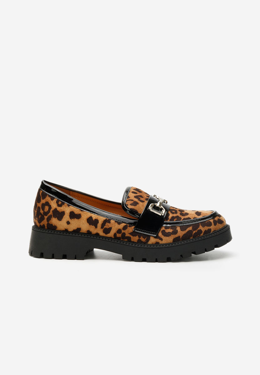 Mocasini cu talpa groasa Shanell leopard