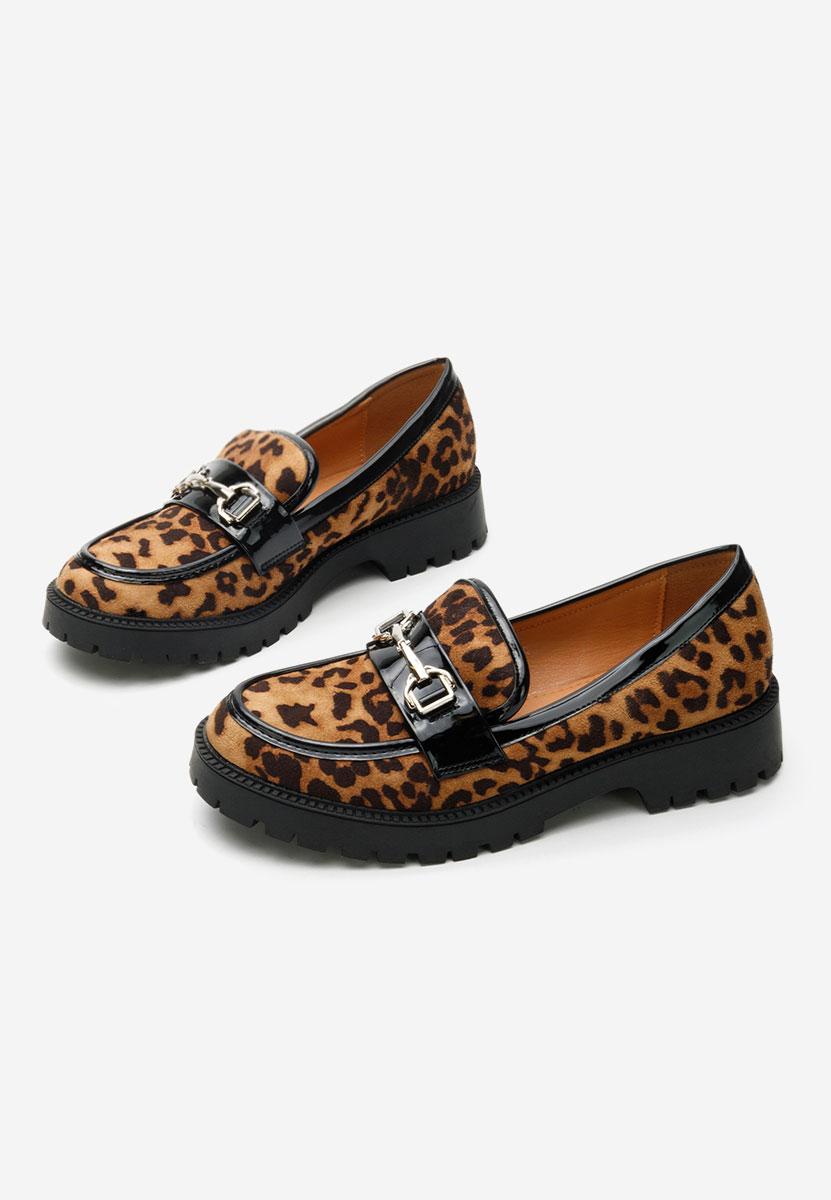 Mocasini cu talpa groasa Shanell leopard