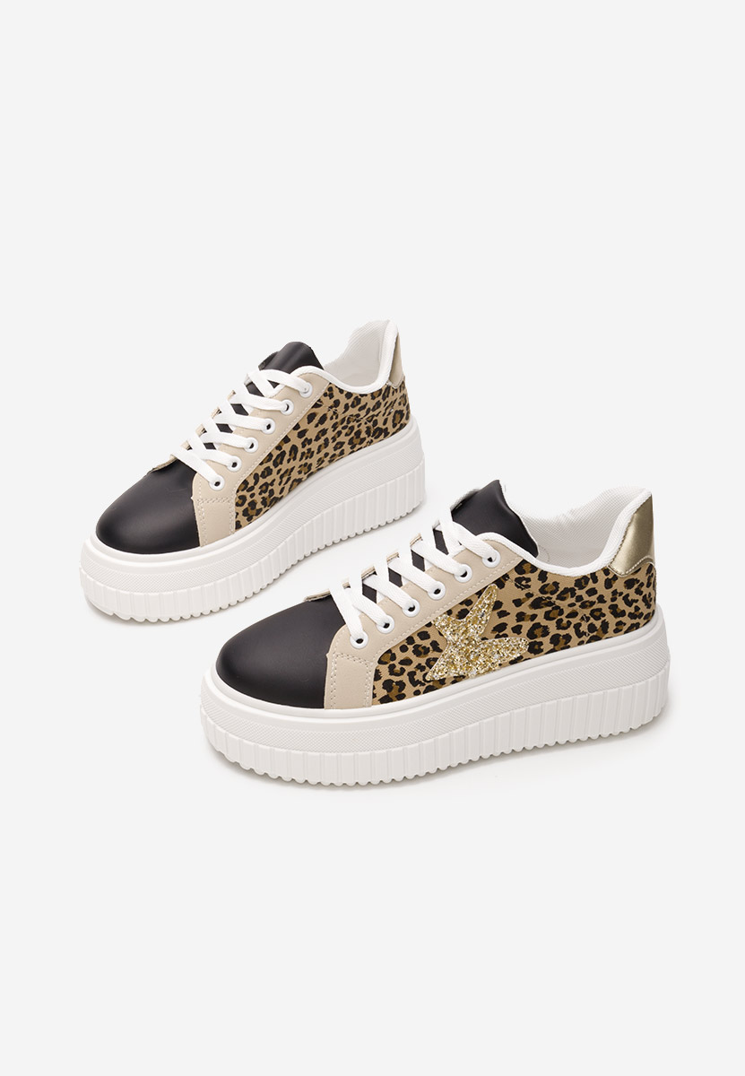 Sneakers cu platforma Arletha leopard