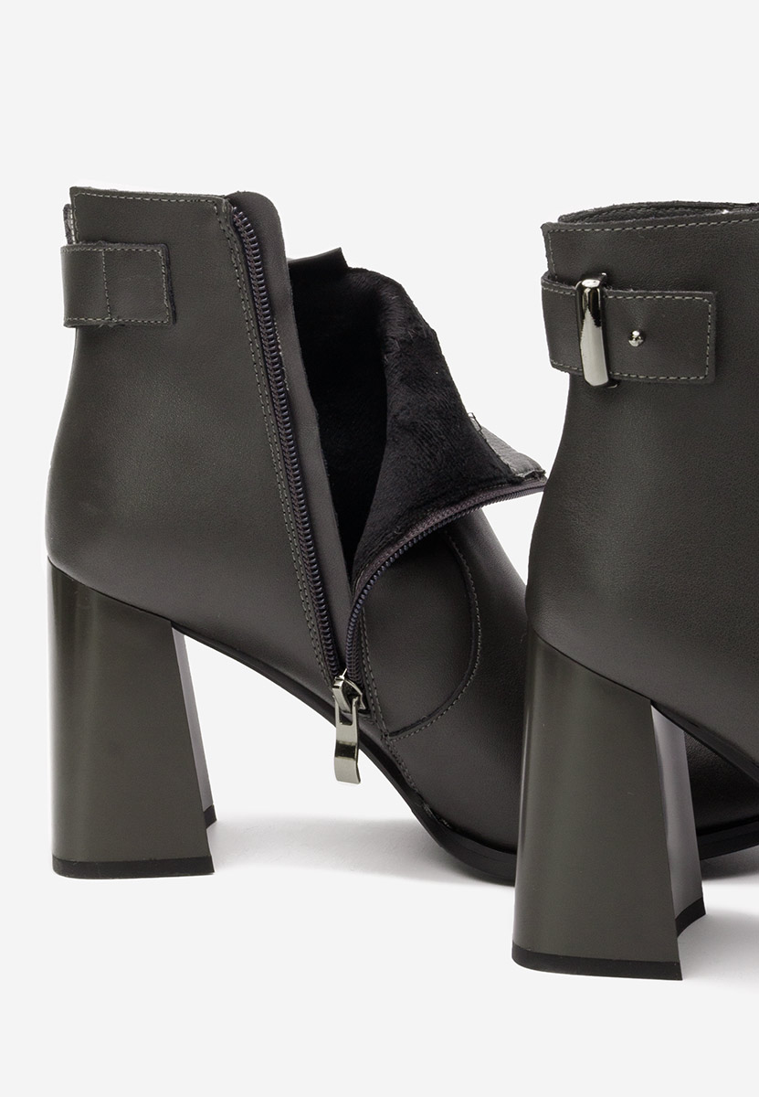 Botine dama piele Viktoria gri