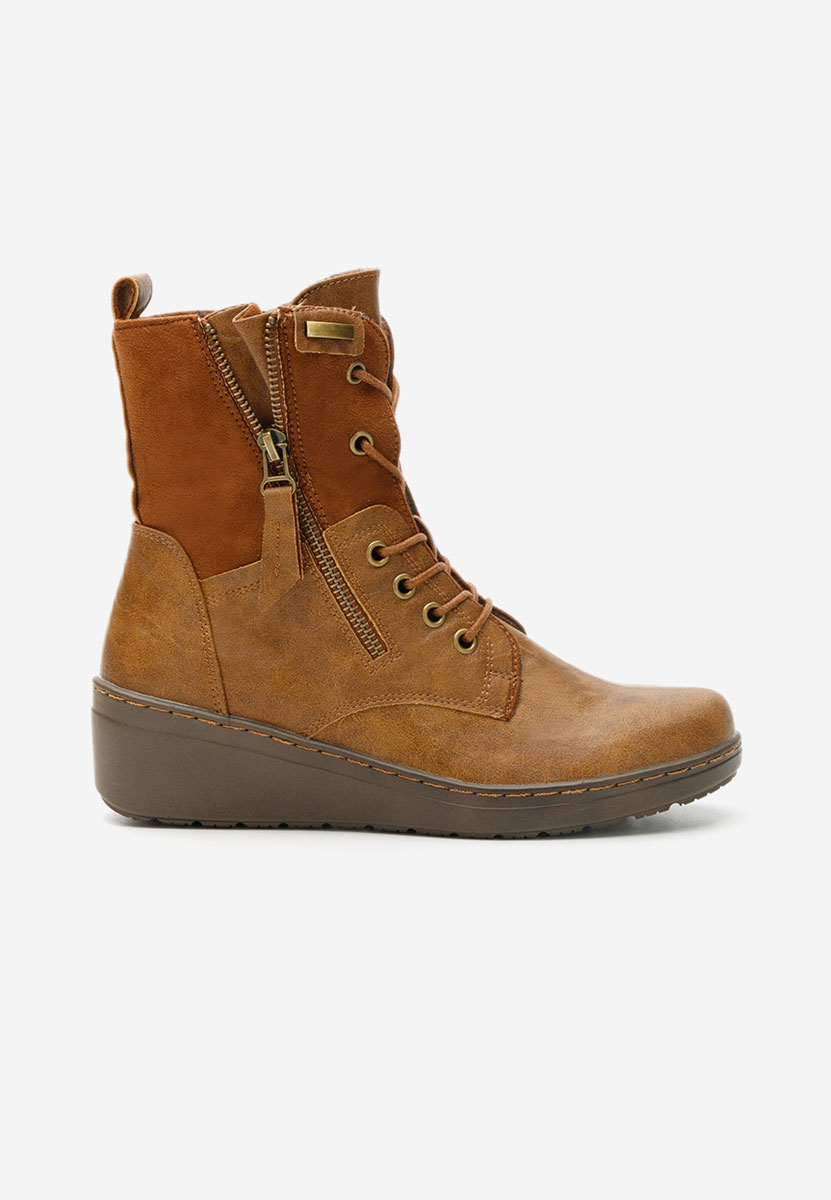 Ghete cu platforma Felisa camel