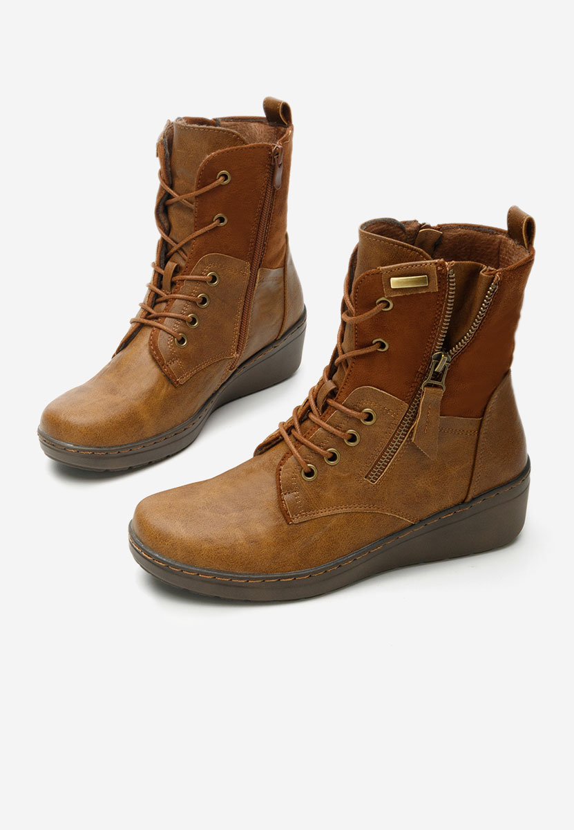 Ghete cu platforma Felisa camel