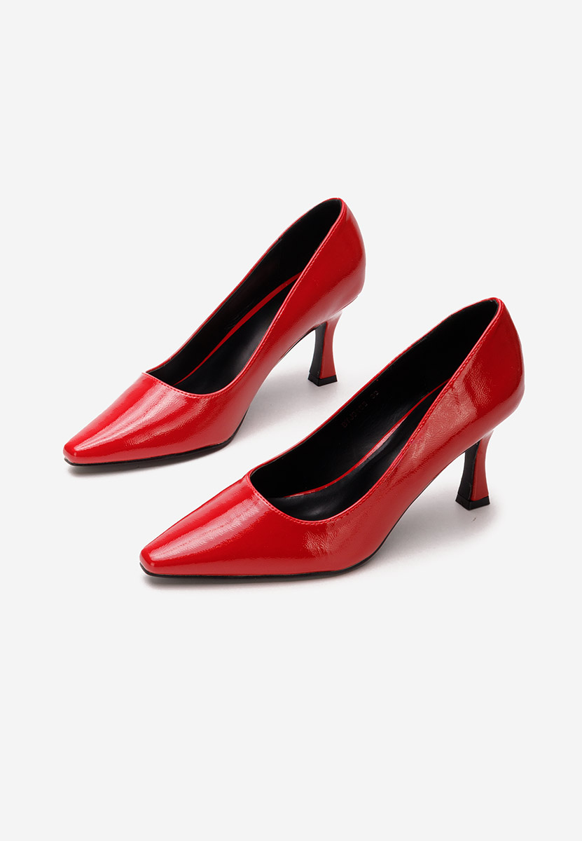 Pantofi cu toc subtire Hayley rosii