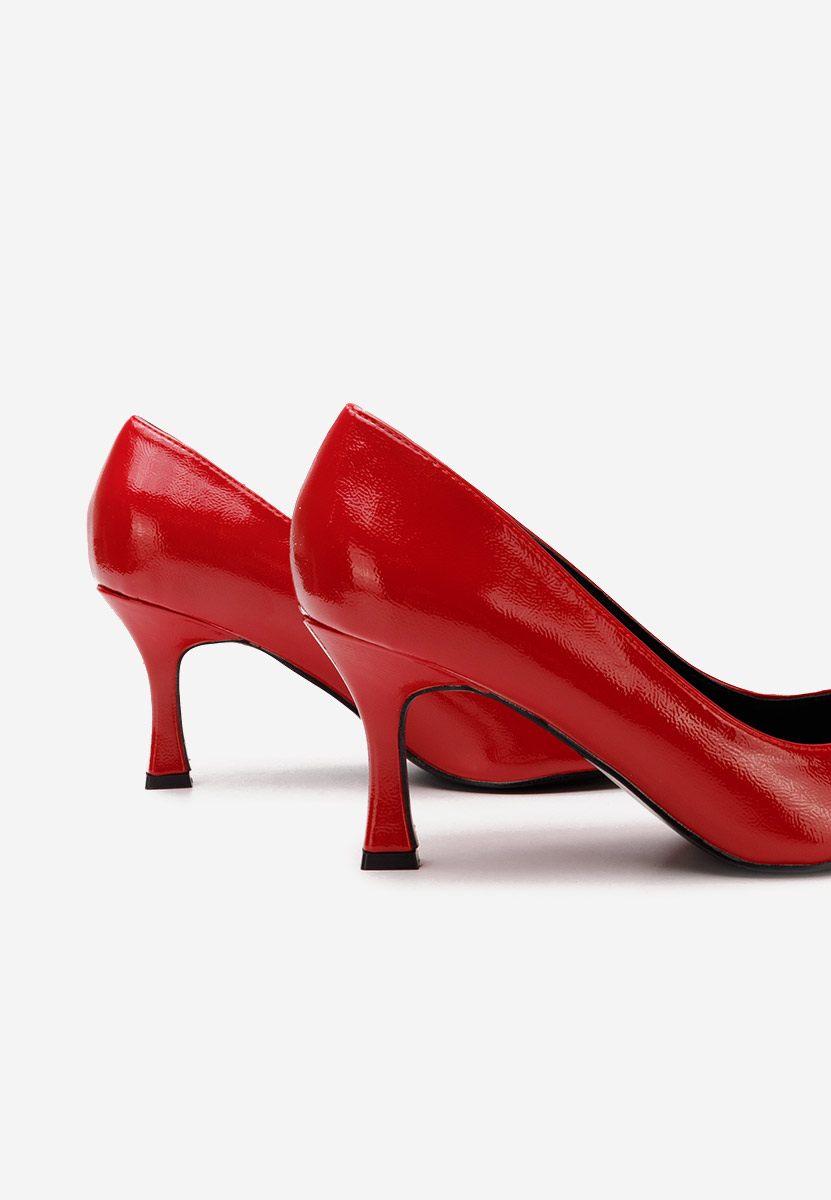 Pantofi cu toc subtire Hayley rosii