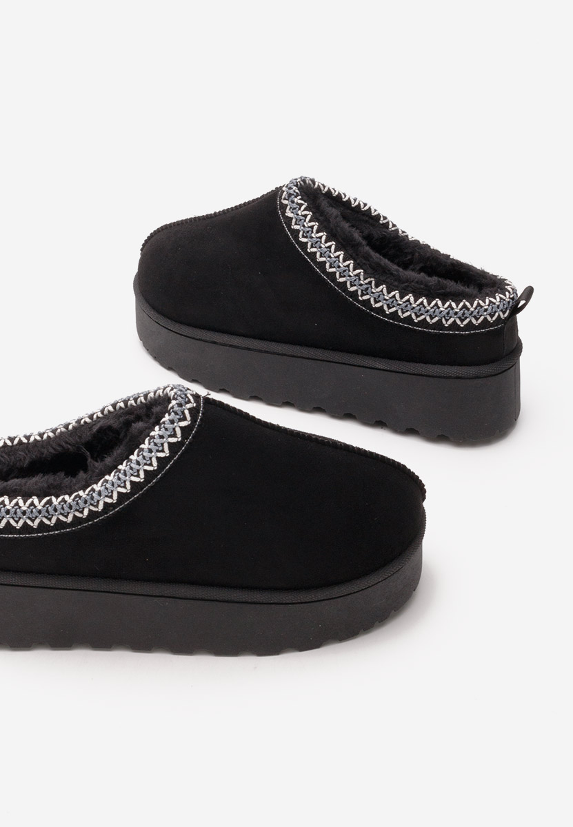 Cizme tip ugg Cassei negre