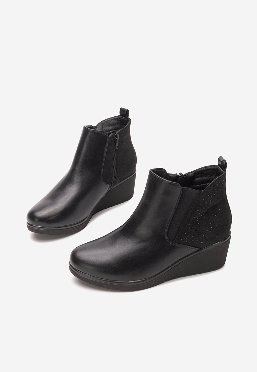 Botine cu platforma Sybil negre