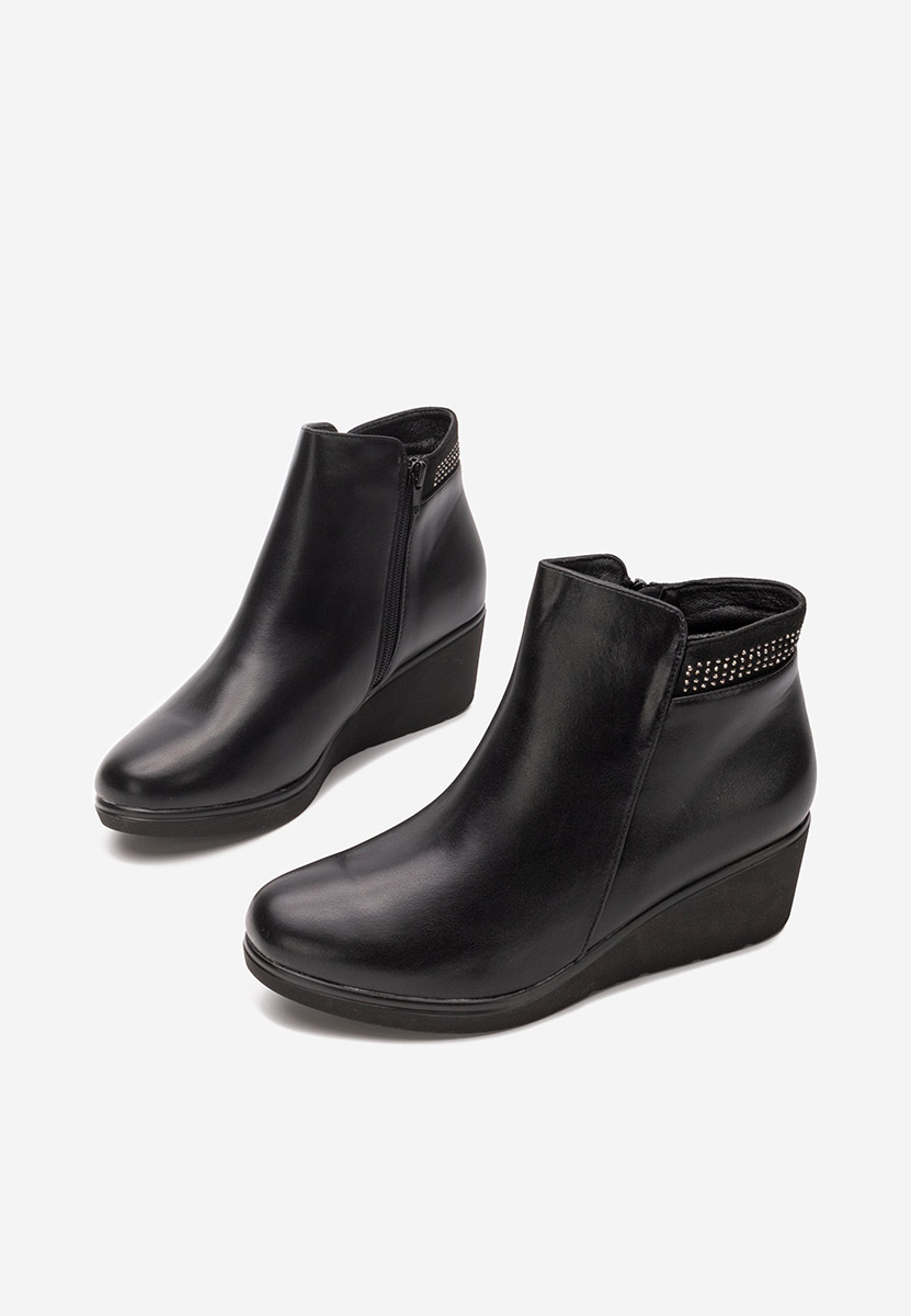 Botine cu platforma Veronea negre