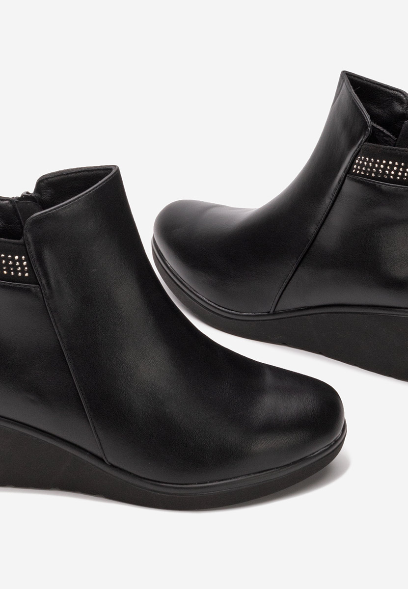 Botine cu platforma Veronea negre