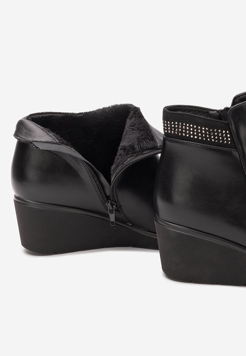 Botine cu platforma Veronea negre