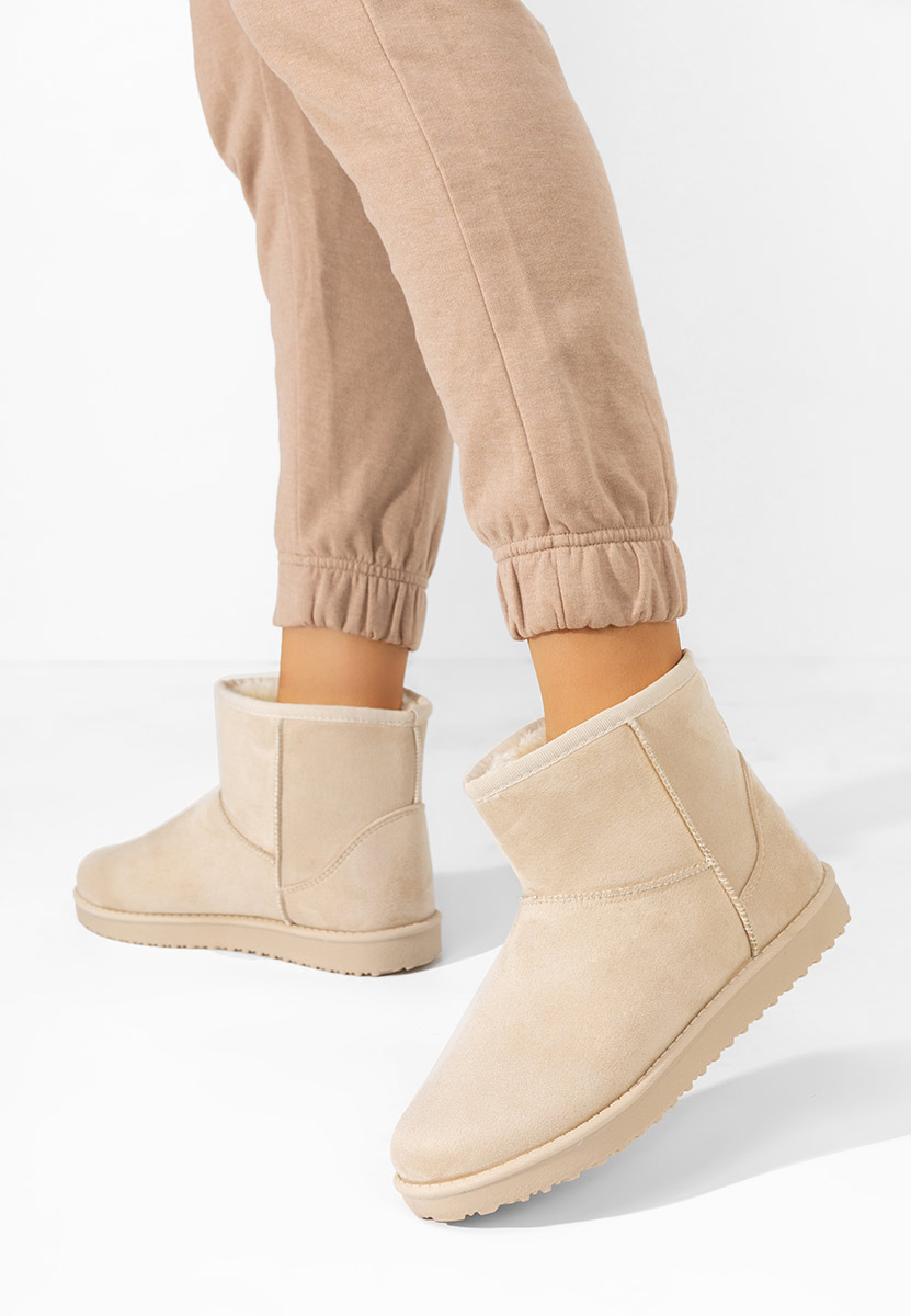 Cizme tip ugg Siranna bej