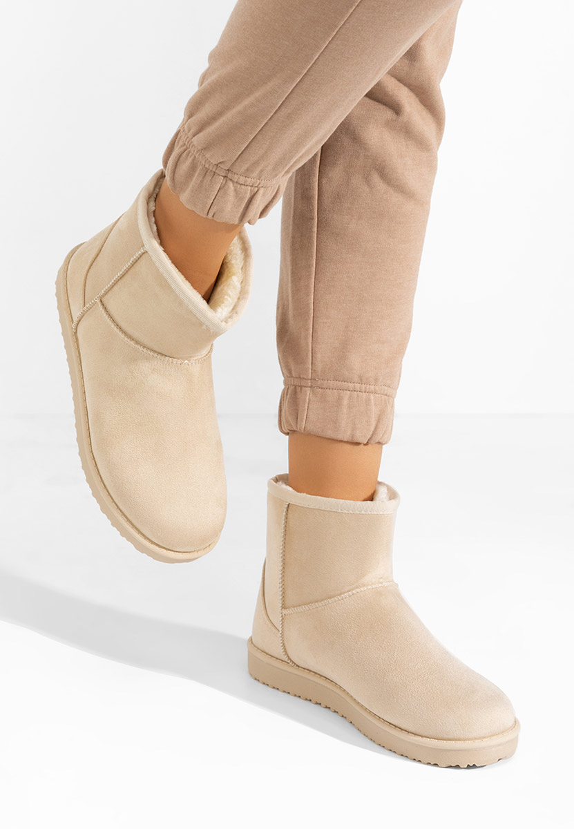 Cizme tip ugg Siranna bej