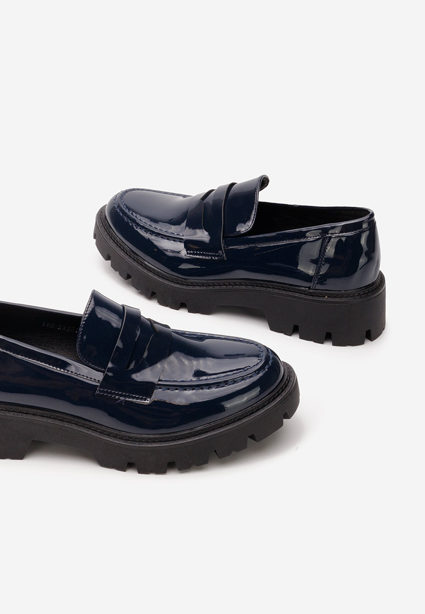 Mocasini cu talpa groasa Zampa navy