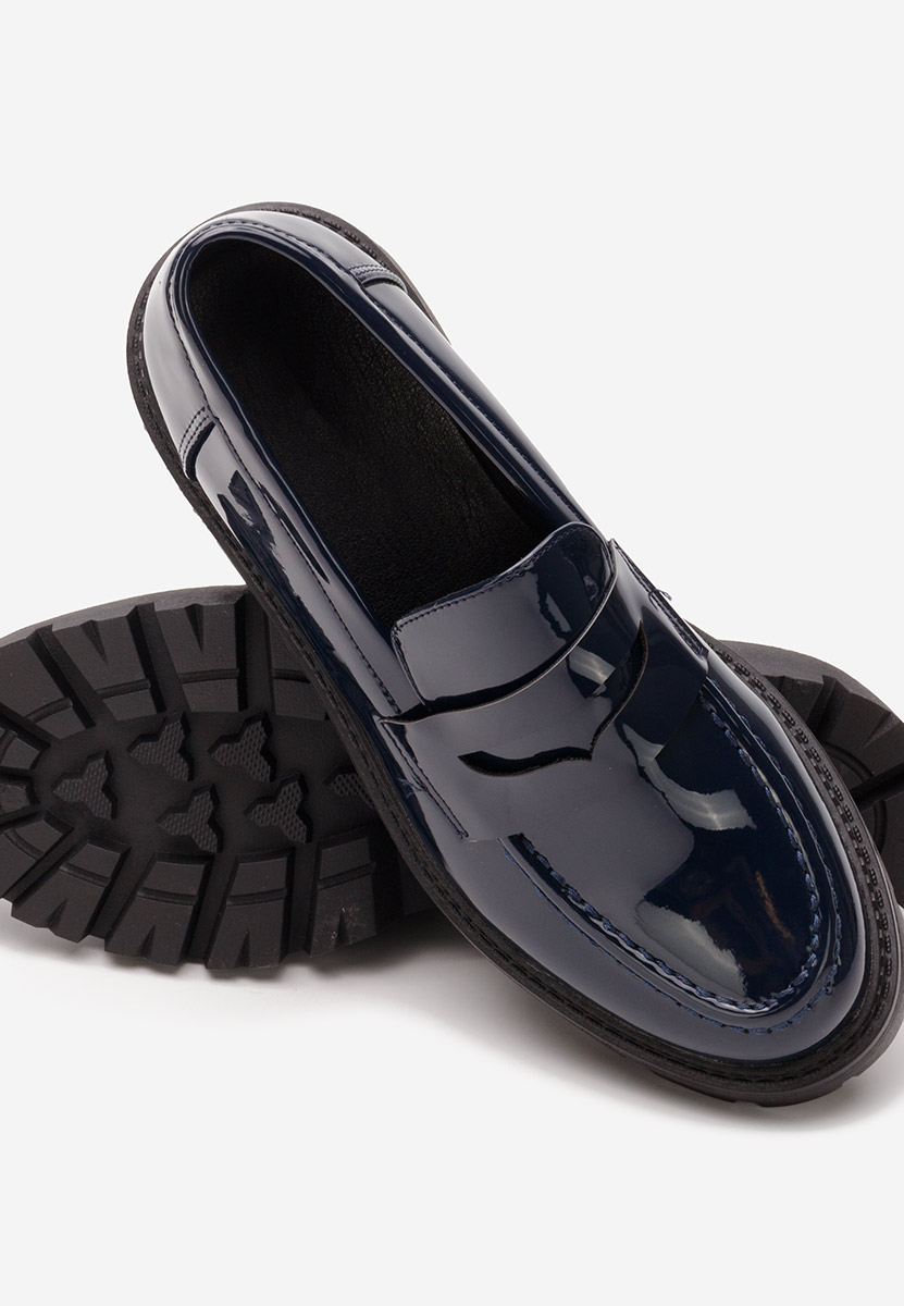 Mocasini cu talpa groasa Zampa navy