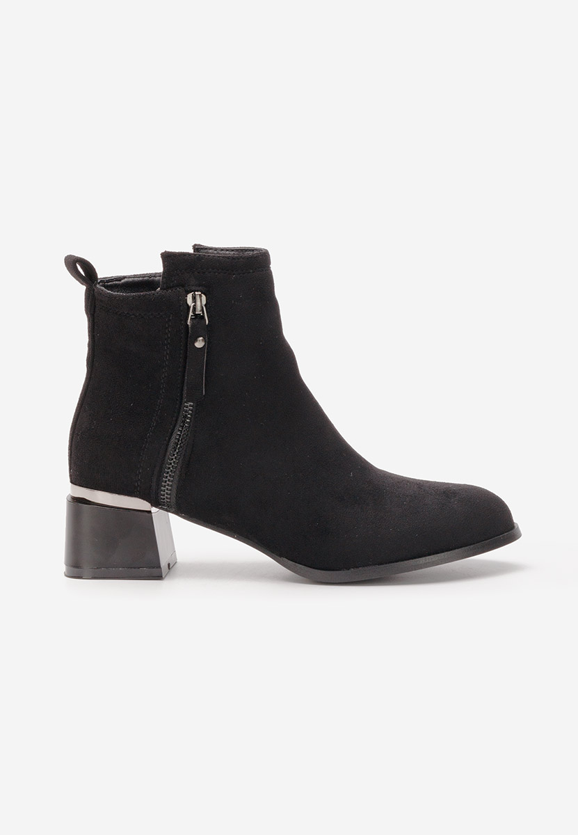 Botine cu toc gros negre Assisa V2