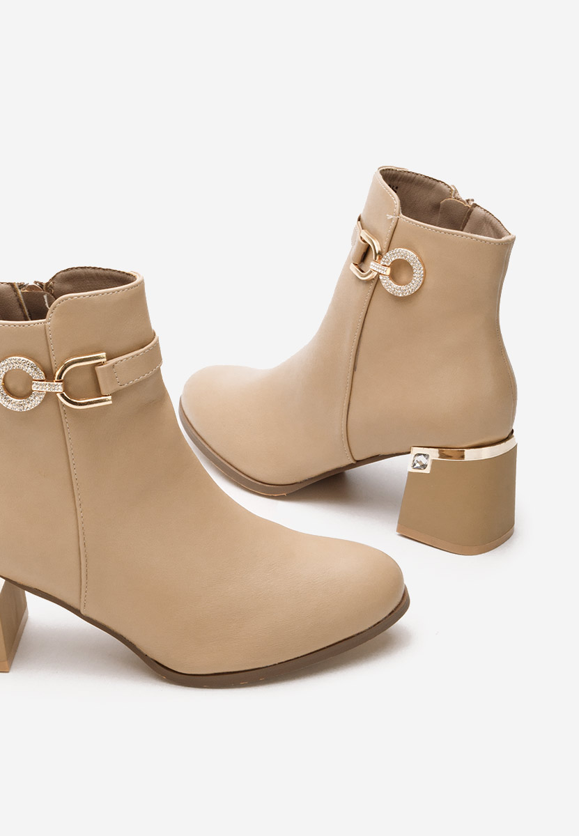 Botine elegante Margie kaki