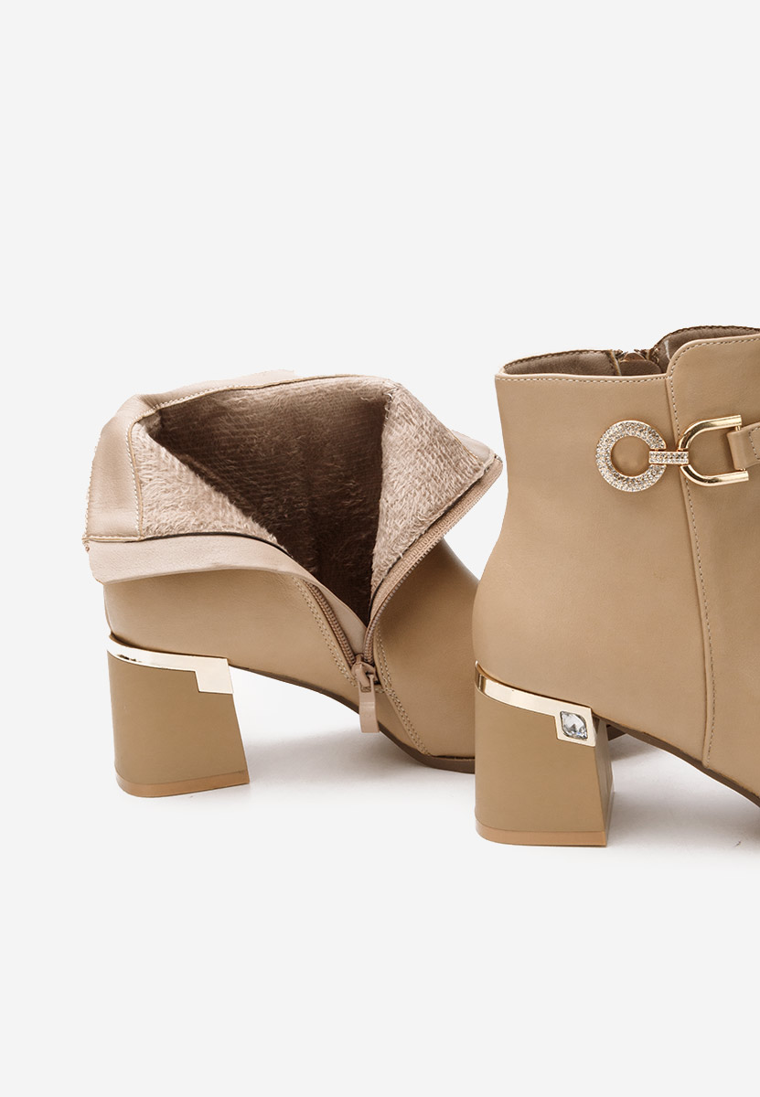 Botine elegante Margie kaki