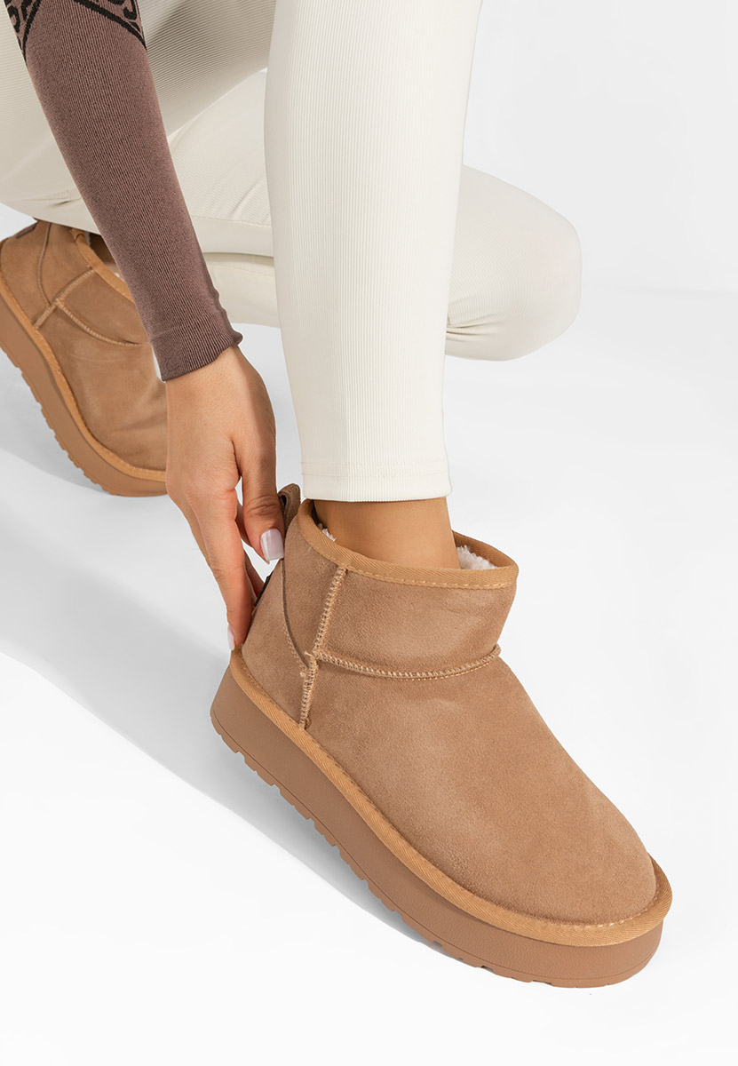 Cizme tip ugg Midisa camel