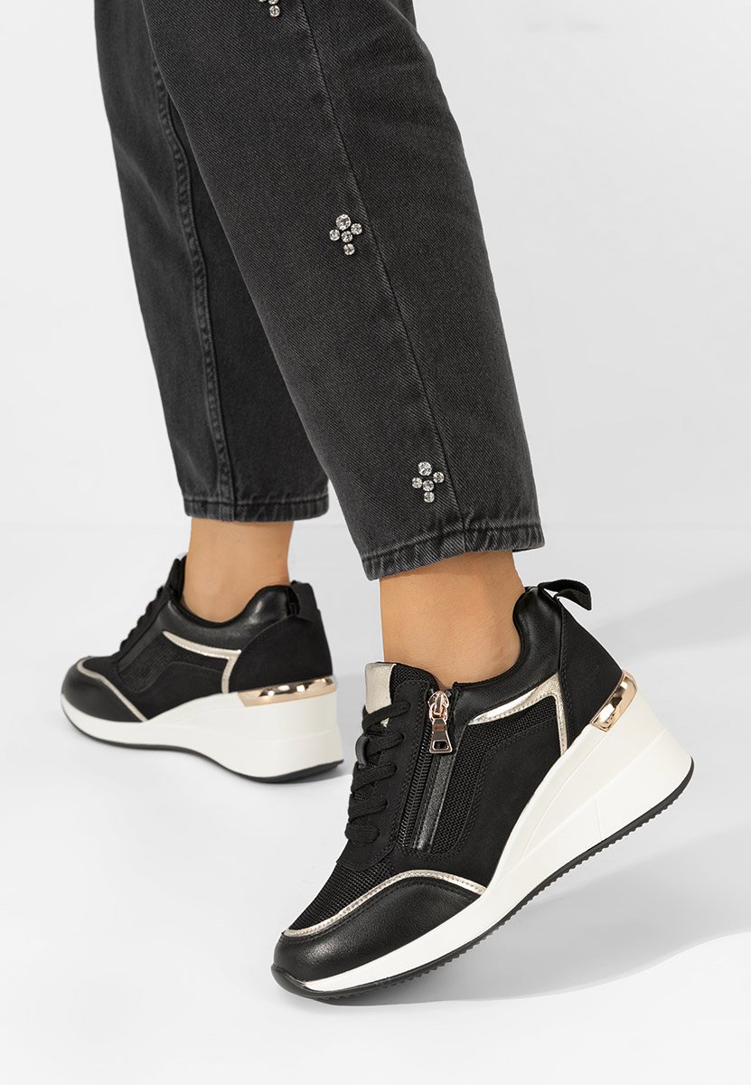 Sneakers cu platforma Kalista negri