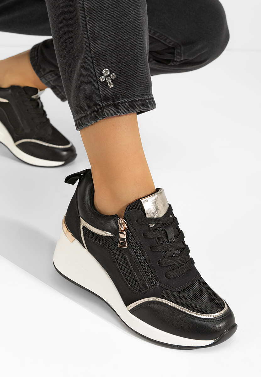 Sneakers cu platforma Kalista negri