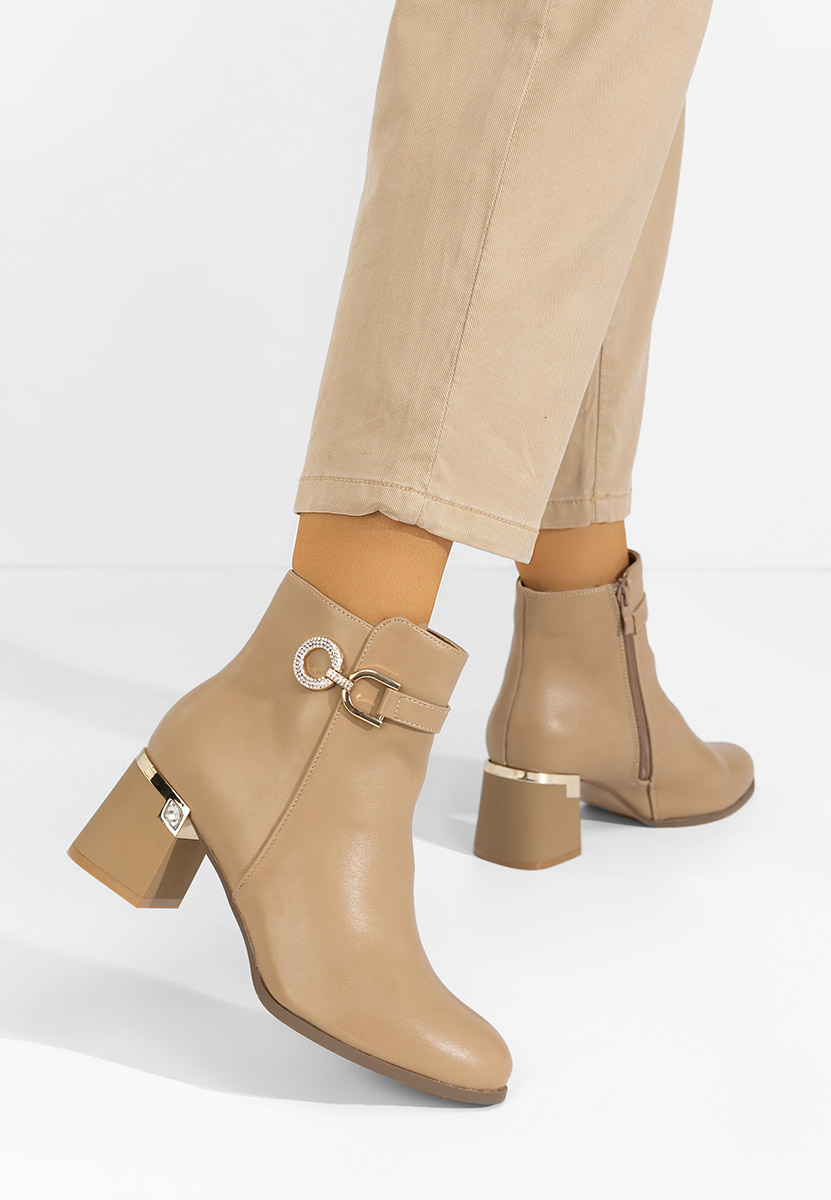 Botine elegante Margie kaki