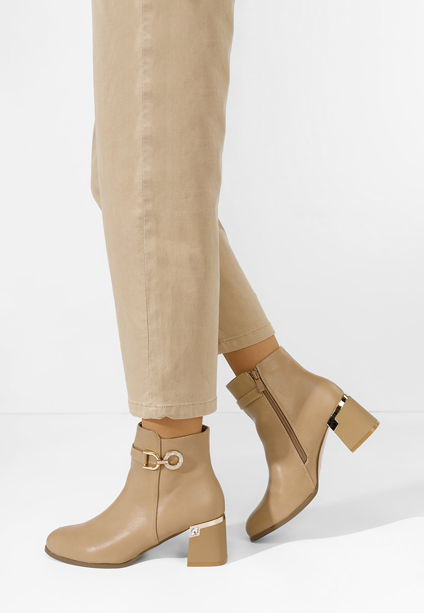 Botine elegante Margie kaki