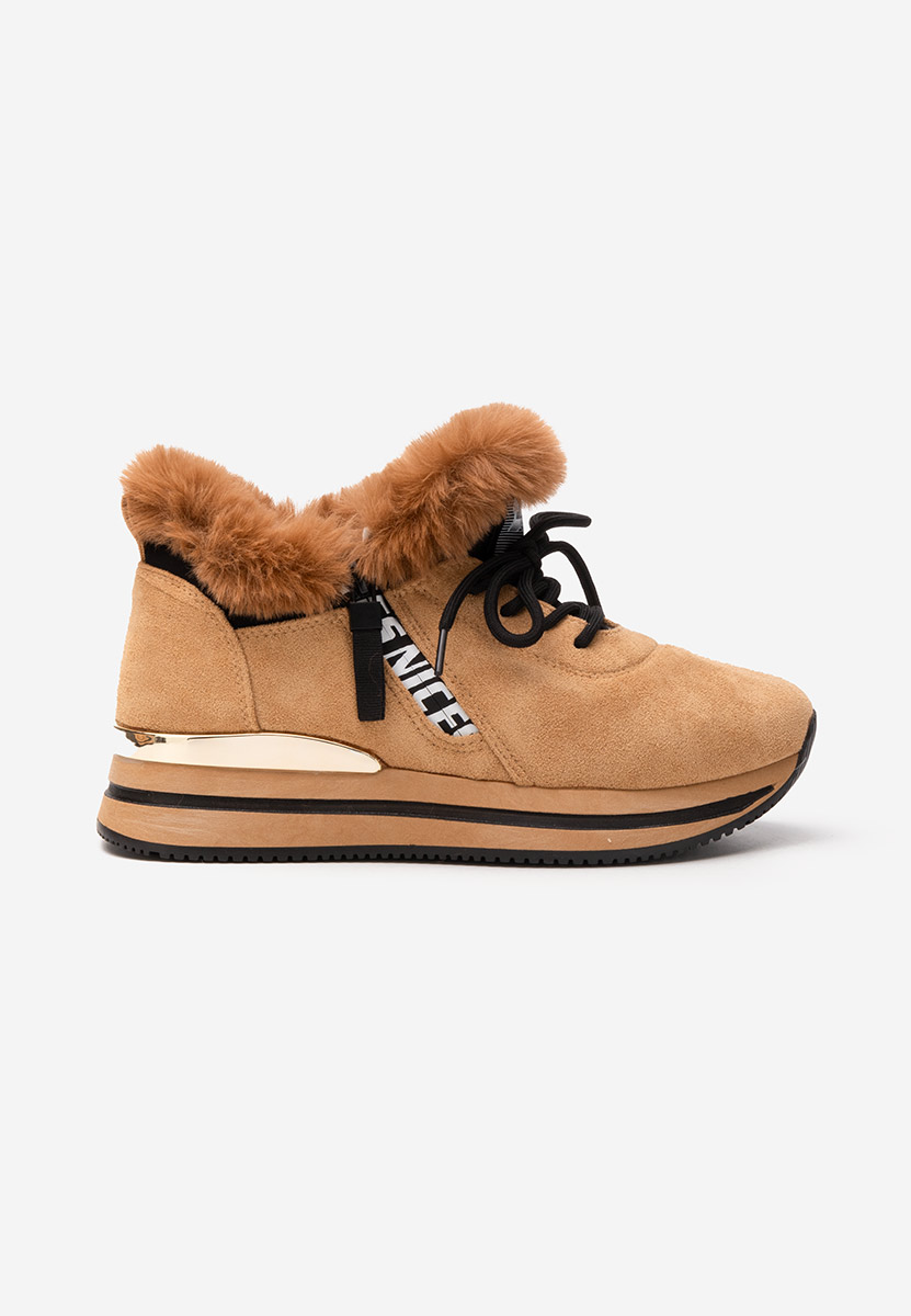 Sneakers dama imblaniti Hermina camel