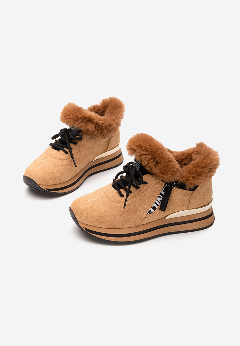 Sneakers dama imblaniti Hermina camel